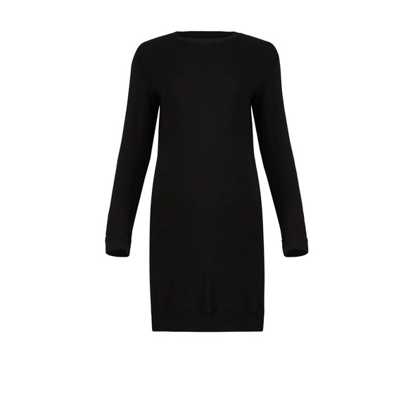 MONROW Sweatshirt Maternity Sheath Dress Casual Cute & Comfortable Black Size L - Picture 4 of 4